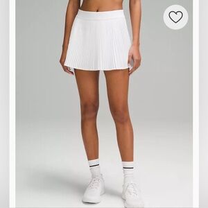 NWT Lululemon Varsity HR Pleated White Tennis Skirt
